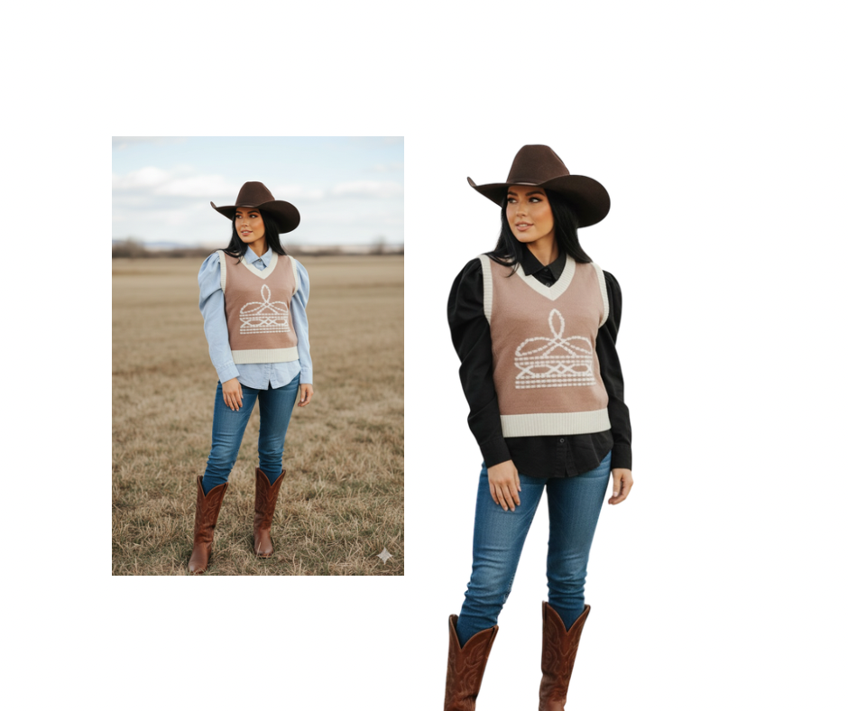 Women’s boot stitch vest